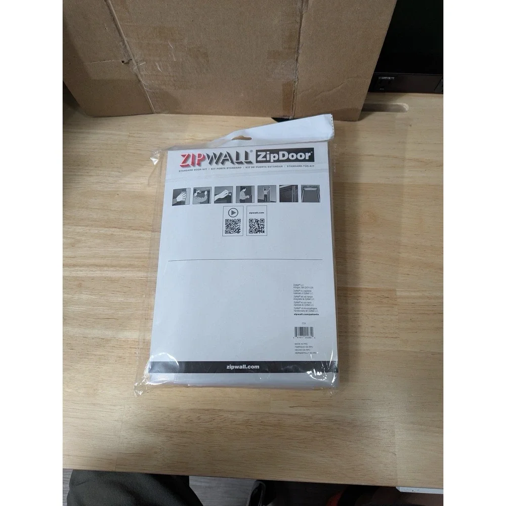 ZipWall ZipDoor Standard Door Kit Dust Barrier 4ft‎ x 7.5ft Sealed New